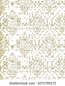 vector grunge damask pattern 