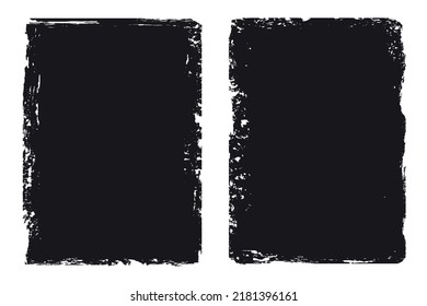 Vector grunge distress frame backgrounds.