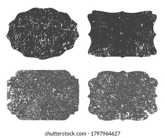 Vector grunge distressed labels set.