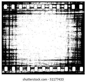 vector grunge film strip frame