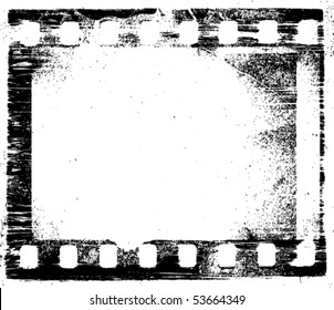 vector grunge filmstrip frame