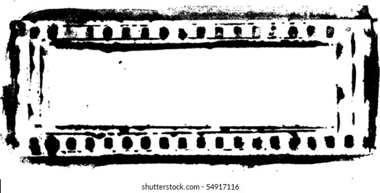 vector grunge filmstrip frame