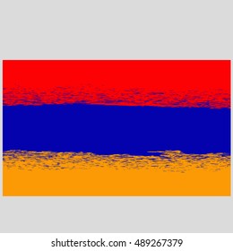 Vector Grunge Flag of Armenia. Armenian Symbol of Independence.
