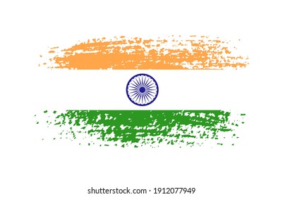 Vektor Grunge Flagge von Indien.