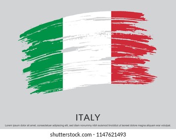 Vector grunge flag of Italy