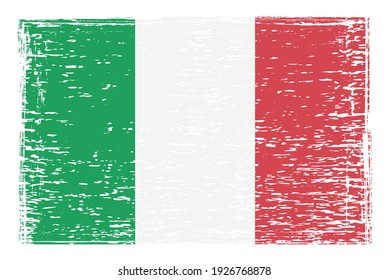 Vector grunge flag of Italy.
