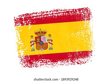 Vektor Grunge Flagge von Spanien.