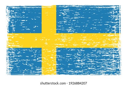 Vektorgrunge-Flagge Schwedens.