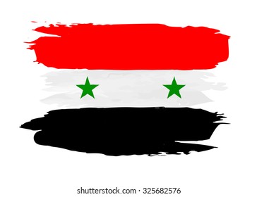 Vector grunge Flag of Syria