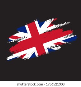 Vector grunge flag of United Kingdom and Northern Ireland. Made in UK