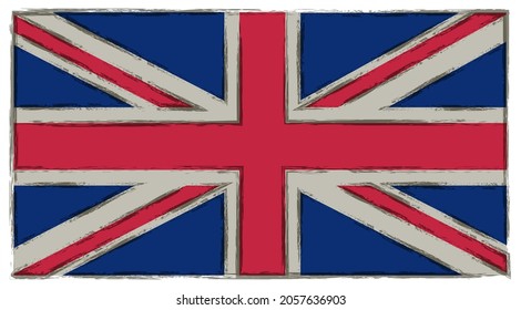 Bandera de grunge vectorial del Reino Unido.