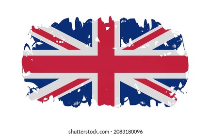 Vector grunge flag of United Kingdom.
