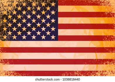 vector grunge flag of the united states of america.
