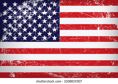 vector grunge flag of the united states of america.