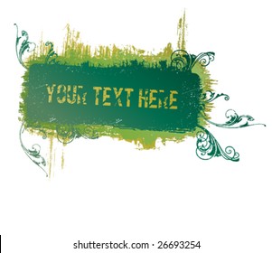 Vector Grunge Floral