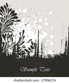 vector grunge floral background