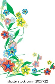 Vector grunge floral background