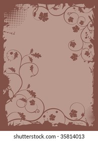 Vector grunge floral background.