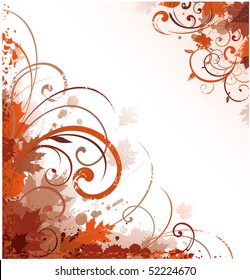 Fondo floral vectorial grunge
