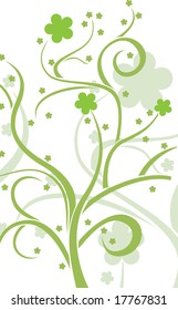 Vector grunge floral background. Vector illustration