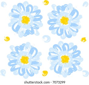 Vector grunge floral background, pattern