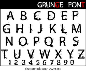 vector grunge font