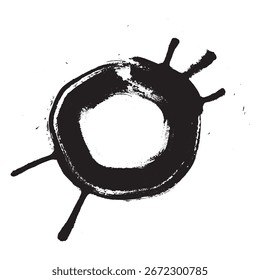 vector grunge font letter brush strokes