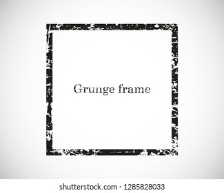 Vector grunge frame. Abstract vintage background