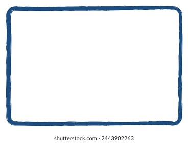 Vector grunge frame in brush strokes style for your texte and photo, isolated grunge frame on white