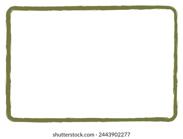 Vector grunge frame in brush strokes style for your texte and photo, isolated grunge frame on white