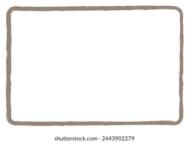 Vector grunge frame in brush strokes style for your texte and photo, isolated grunge frame on white