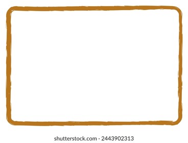 Vector grunge frame in brush strokes style for your texte and photo, isolated grunge frame on white