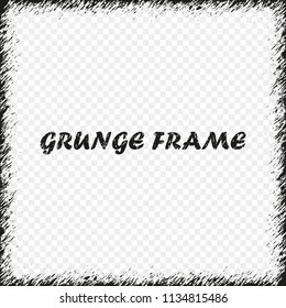Vector Grunge Frame. Distress Background. Design element isolated on a transparent background.