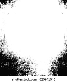 Vector Grunge frame. Scratched black and white background