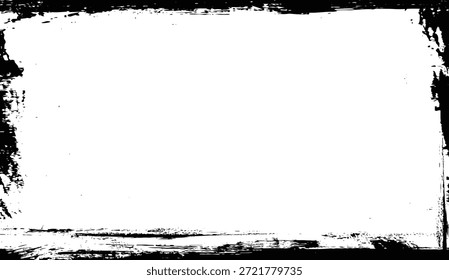 Vector grunge frame. Scratchy eroded edge vintage border. Grunge border vector texture background. 