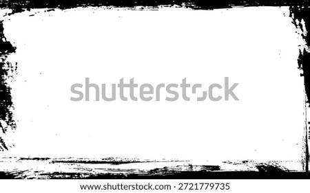 Vector grunge frame. Scratchy eroded edge vintage border. Grunge border vector texture background. 