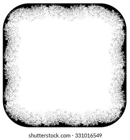 Vector Grunge Frame Silhouette Isolated on White Background
