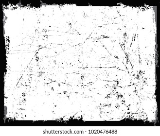 Vector grunge frame.Black and white grunge background.