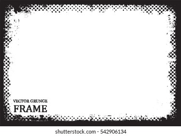 Vector grunge frame.Distress border frame.