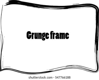 Vector grunge frame.Distress border frame.