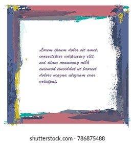 Vector grunge frame.Distress border frame.