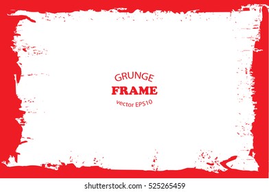 Vector grunge frame.Grungy background.