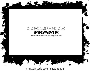 Vector grunge frame.Grungy background.