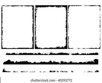 vector grunge frames