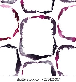 Vector grunge frames seamless pattern. Watercolor background with grungy frames. 