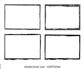 Vector grunge frames.Distress border frames.