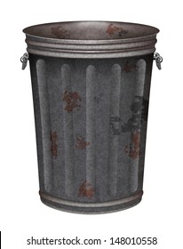 vector grunge garbage can on white background, eps10 file, gradient mesh and transparency used, raster version available