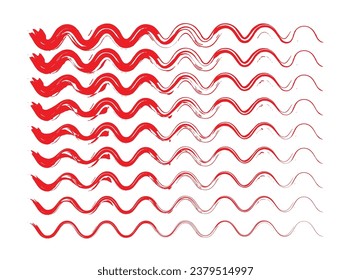 Vector grunge geometric background for wallpaper zigzag print painted ornament from brush strokes.