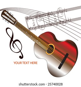 vector grunge guitar abstract background