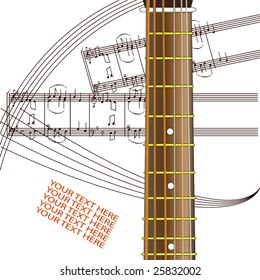 vector grunge guitar abstract background